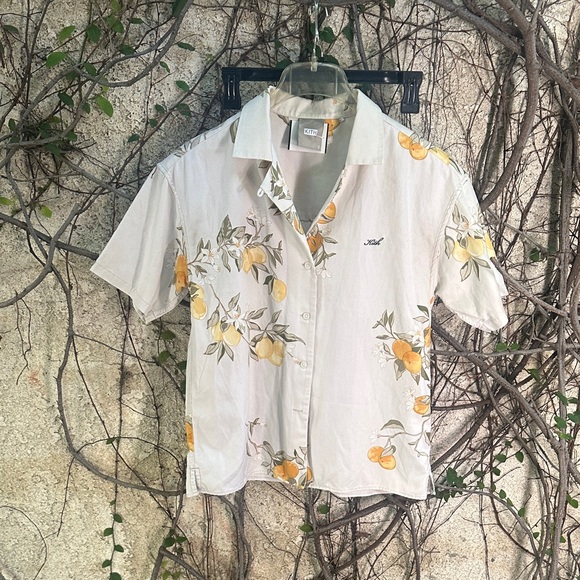 Kith Cream and Orange Floral  Shirt - Picture 3 of 9